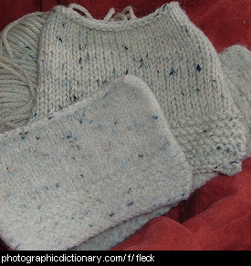 Photo of flecked knitting