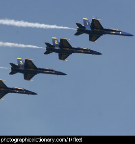Photo of a fleet of jets