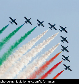 Photo of planes flying in formation