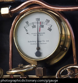 Photo of an old pressure guage
