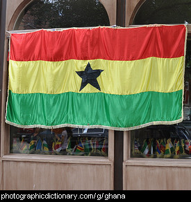 Photo of the Ghana flag