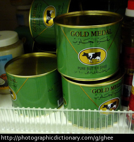 Cans of ghee.