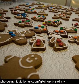 Photo of gingerbread cookies.