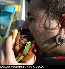 Photo of a man eating