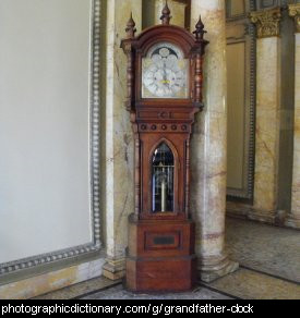Photo of a grandfather clock.