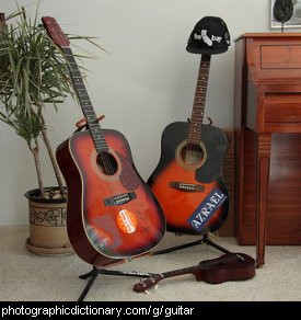 Photo of two guitars