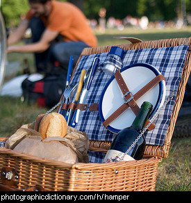 Photo of a picnic hamper