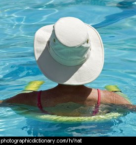 Photo of someone wearing a hat.