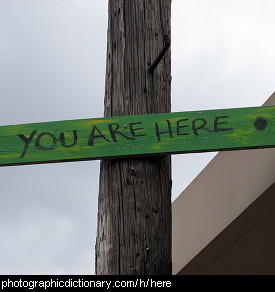Photo of a you are here sign