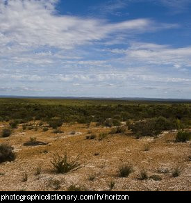 Photo of the distant horizon