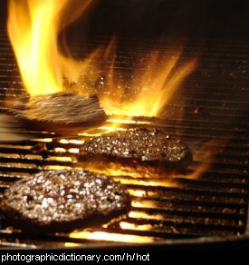 Photo of a hot grill