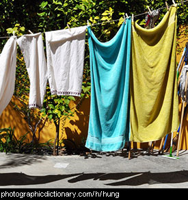 Photo of hanging washing