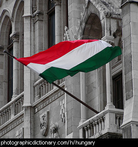 Photo of a Hungarian flag