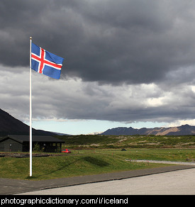 Photo of an Icelandic flag