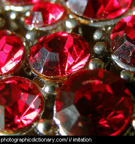 Photo of imitation rubies