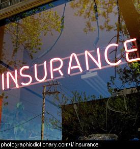 Photo of a sign that says insurance