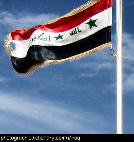 Photo of the Iraqi flag