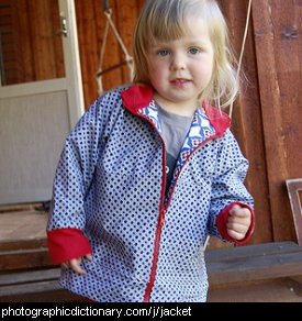 Photo of a little girl wearing a jacket