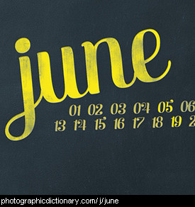Photo of a calendar that says June