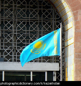 Photo of the Kazakhstan flag