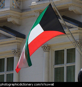 Photo of the Kuwaiti flag