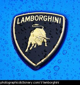 Photo of a Lamborghini badge