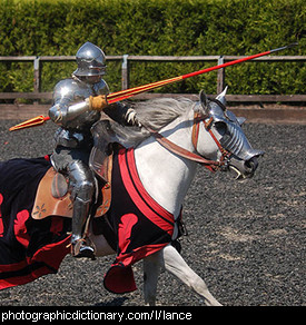 Photo of a knight wielding a lance