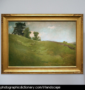 Photo of a landscape painting