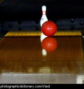 Photo of the last bowling pin