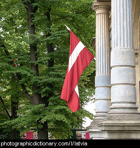 Photo of the Latvian flag