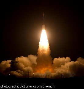 Photo of a rocket launching