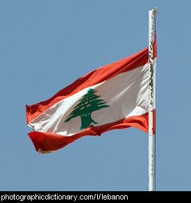 Photo of the Lebanese flag