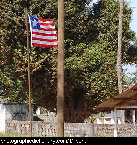 Photo of the Liberian flag
