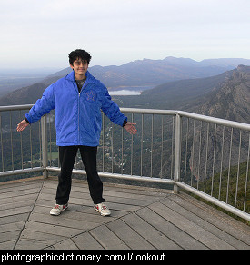 Photo of a man on a lookout