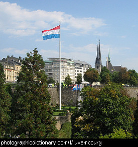 Photo of the Luxembourg flag