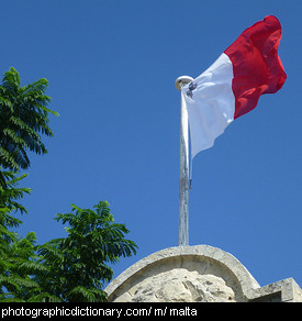 Photo of the Maltese flag