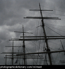 Photo of masts on a ship