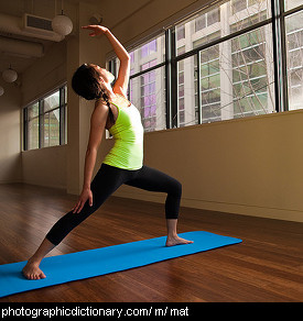 Photo of someone on a yoga mat