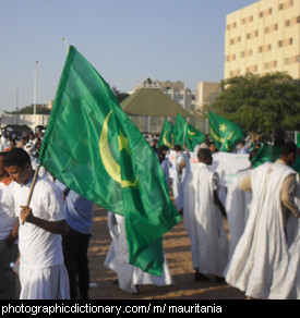 Photo of the Mauritanian flag