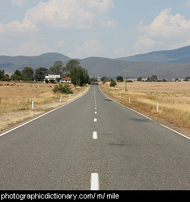 Photo of a long road