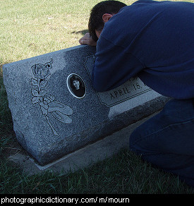 Photo of someone mourning