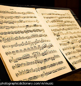 Photo of sheet music