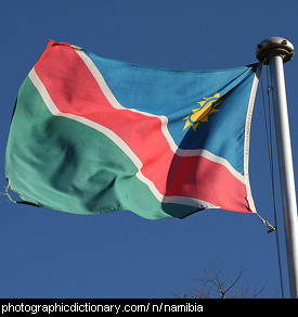 Photo of the Namibian flag