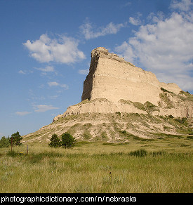 Photo of Scotts Bluff in Nebraska