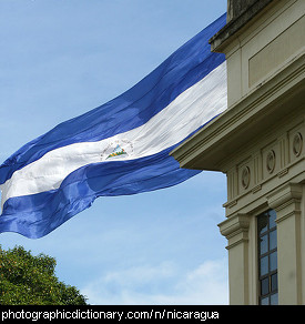Photo of the Nicaraguan flag