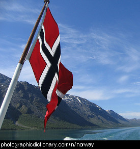 Photo of the Norwegian flag