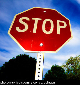 Photo of a stop sign.
