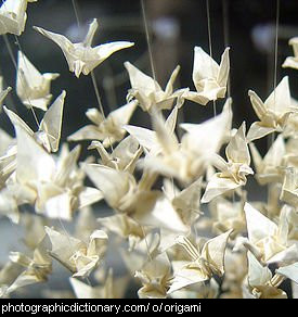 Photo of origami cranes