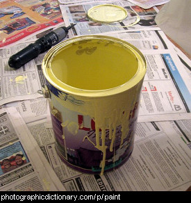 Photo of a tin of paint