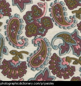 Close up photo of some paisley fabric